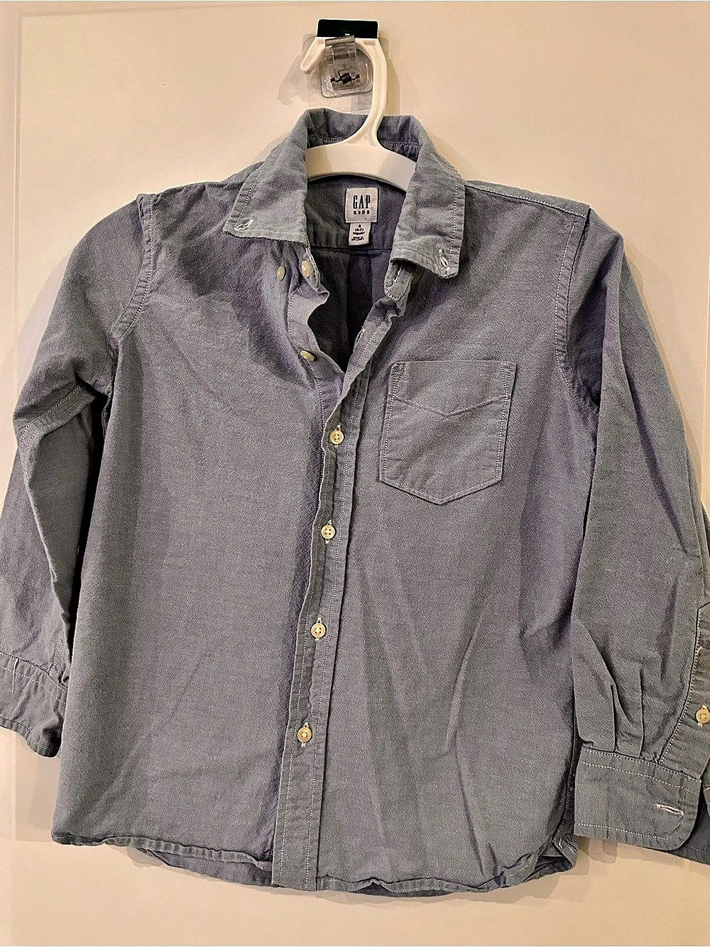 Gap Kids Boys Oxford Button-Down Shirt Blue Small